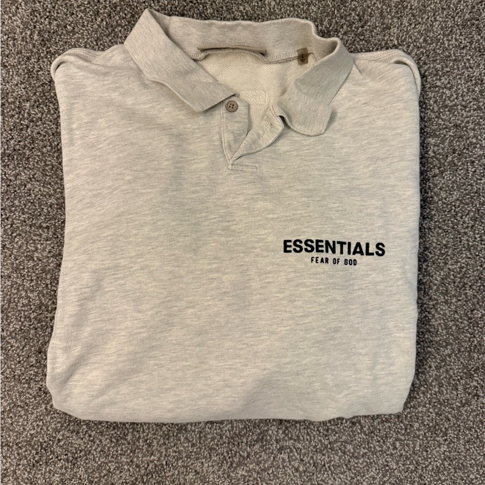 Essentials Light Gray Collared Shirt - image 1